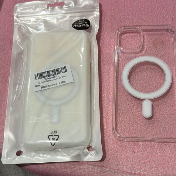 Clear Phone Case with White Ring for iPhone 11 - Picture 1 of 6